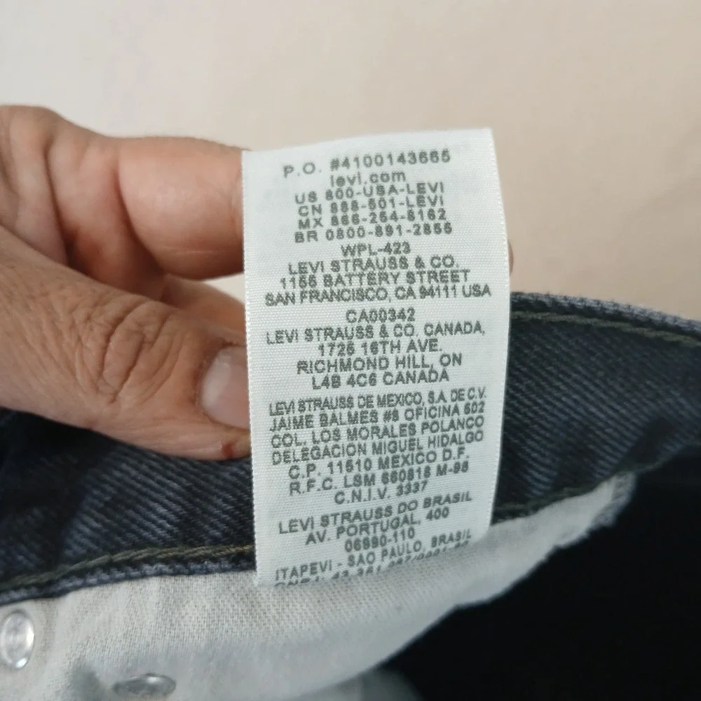 Vintage Levis 505 32x28 Mens Jeans Faded Black‎ FLAWS City Straight Grunge